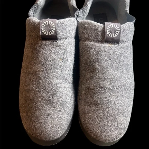 UGG Hanz Men's Gray Colored Wool Clog Style Home Shoes/Slippers Size 11 - Picture 2 of 7